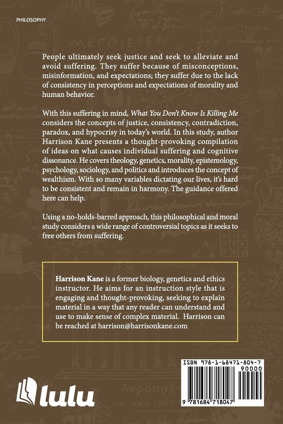 Rückseitencover What You Don't Know Is Killing Me