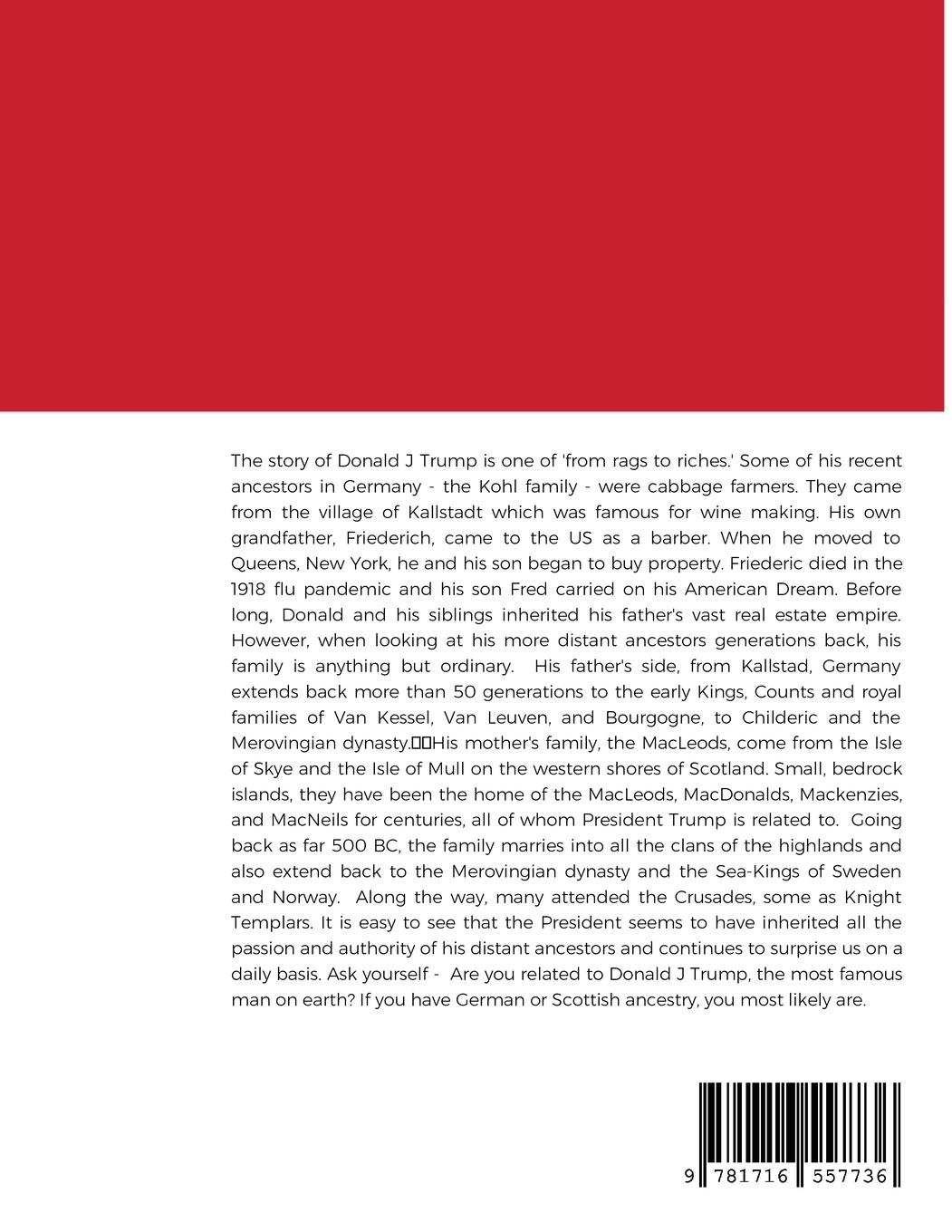 Rückseitencover Ancestry of Donald Trump