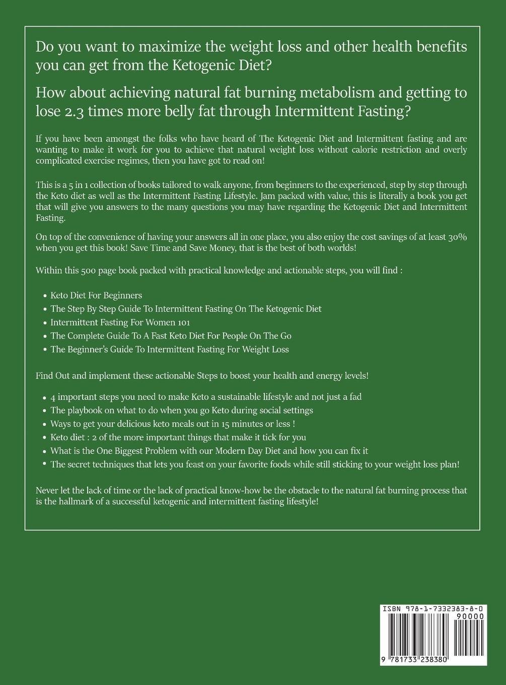 Rückseitencover Ketogenic Diet and Intermittent Fasting Weight Loss Guide