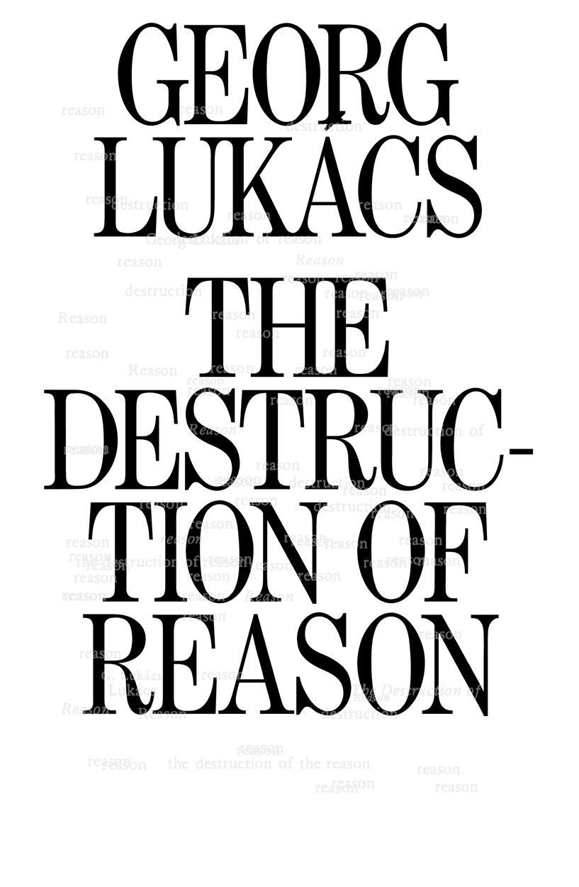 Vorderes Coverbild The Destruction of Reason