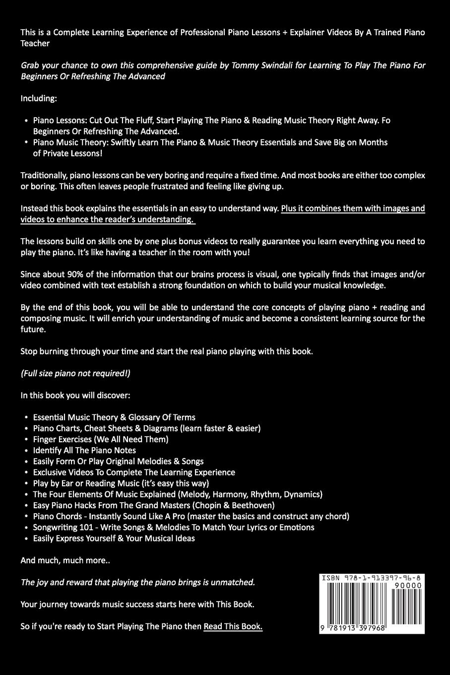 Rückseitencover Piano + Music Theory