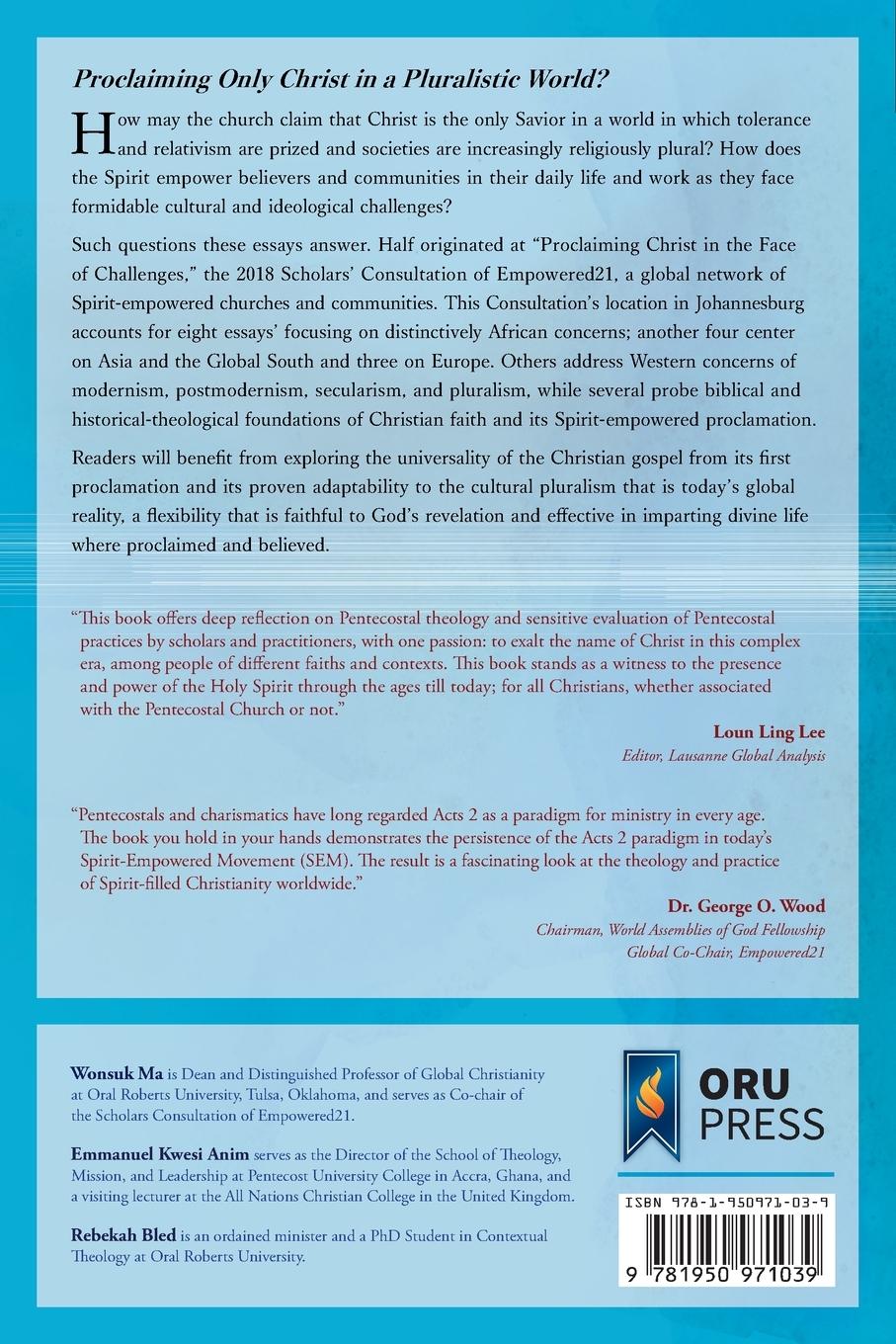 Rückseitencover Proclaiming Christ in the Power of the Holy Spirit