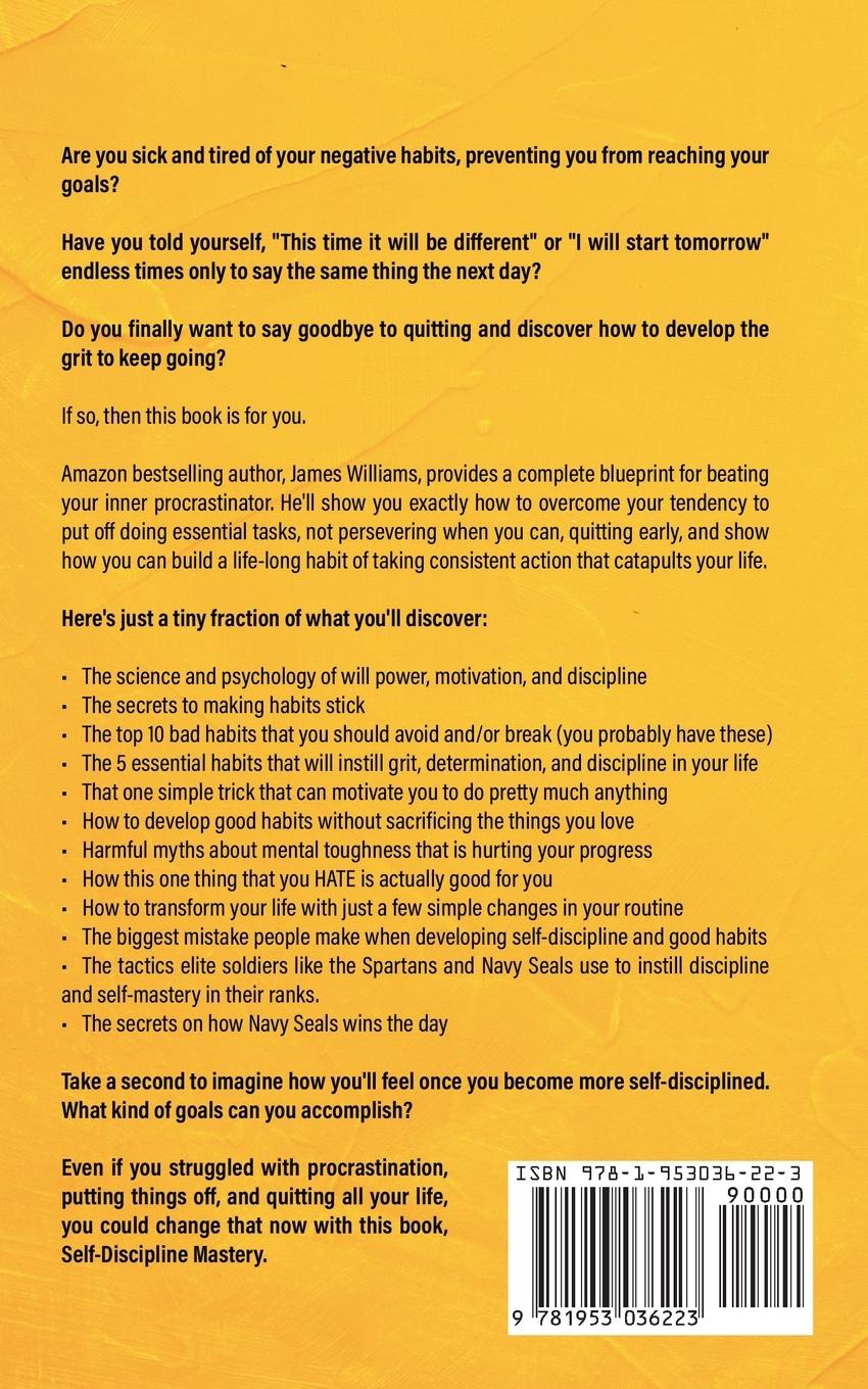 Rückseitencover Self-discipline Mastery