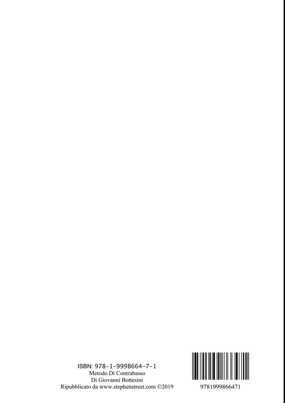 Rückseitencover Metodo di Contrabasso