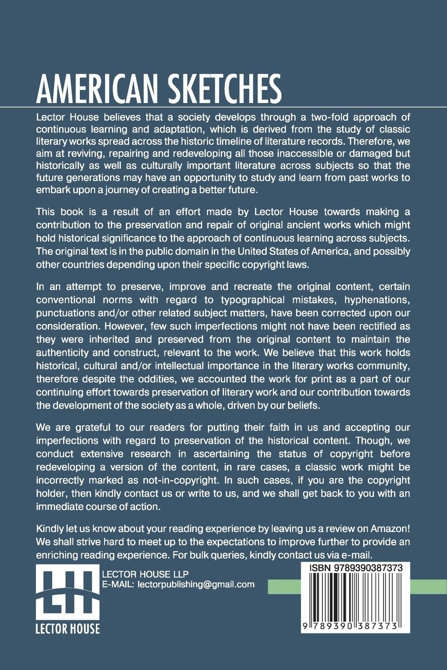 Rückseitencover American Sketches