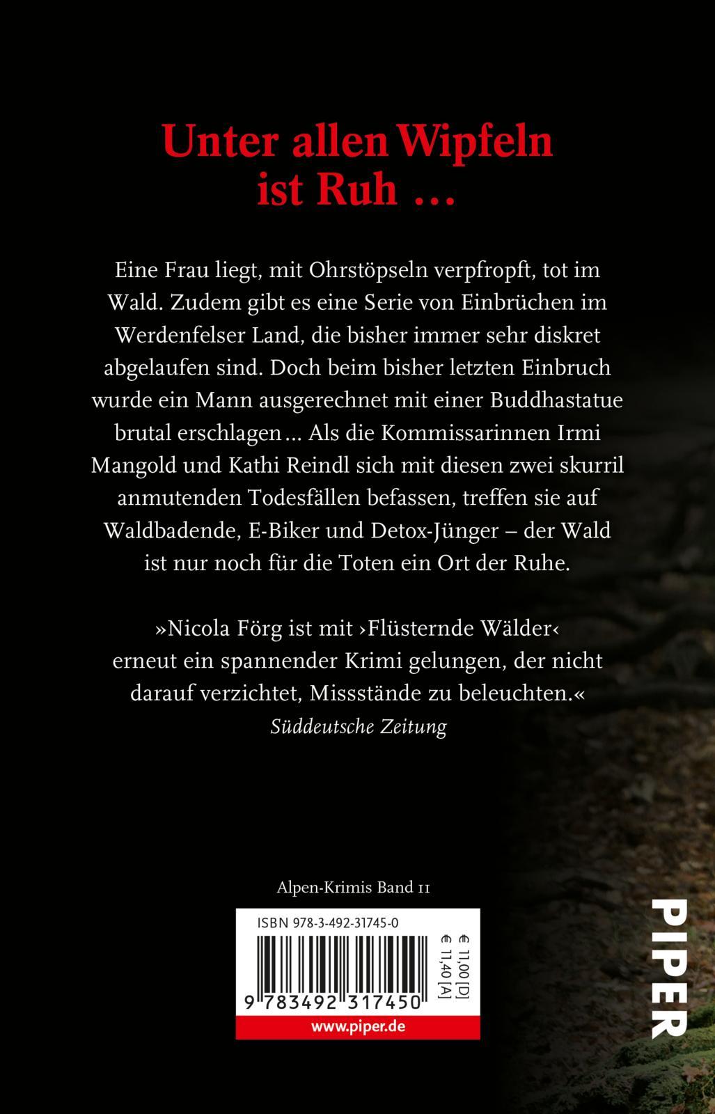 Rückseitencover Flüsternde Wälder
