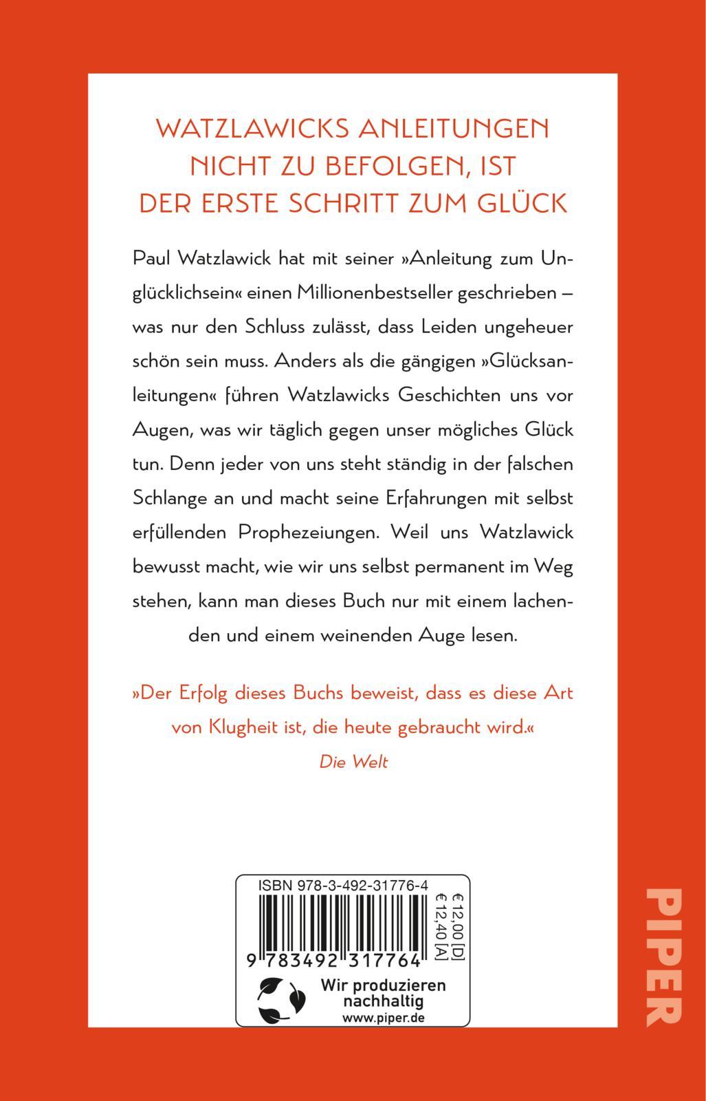 Rückseitencover Anleitung zum Unglücklichsein