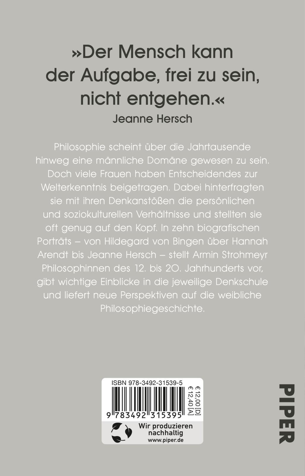 Rückseitencover Große Philosophinnen