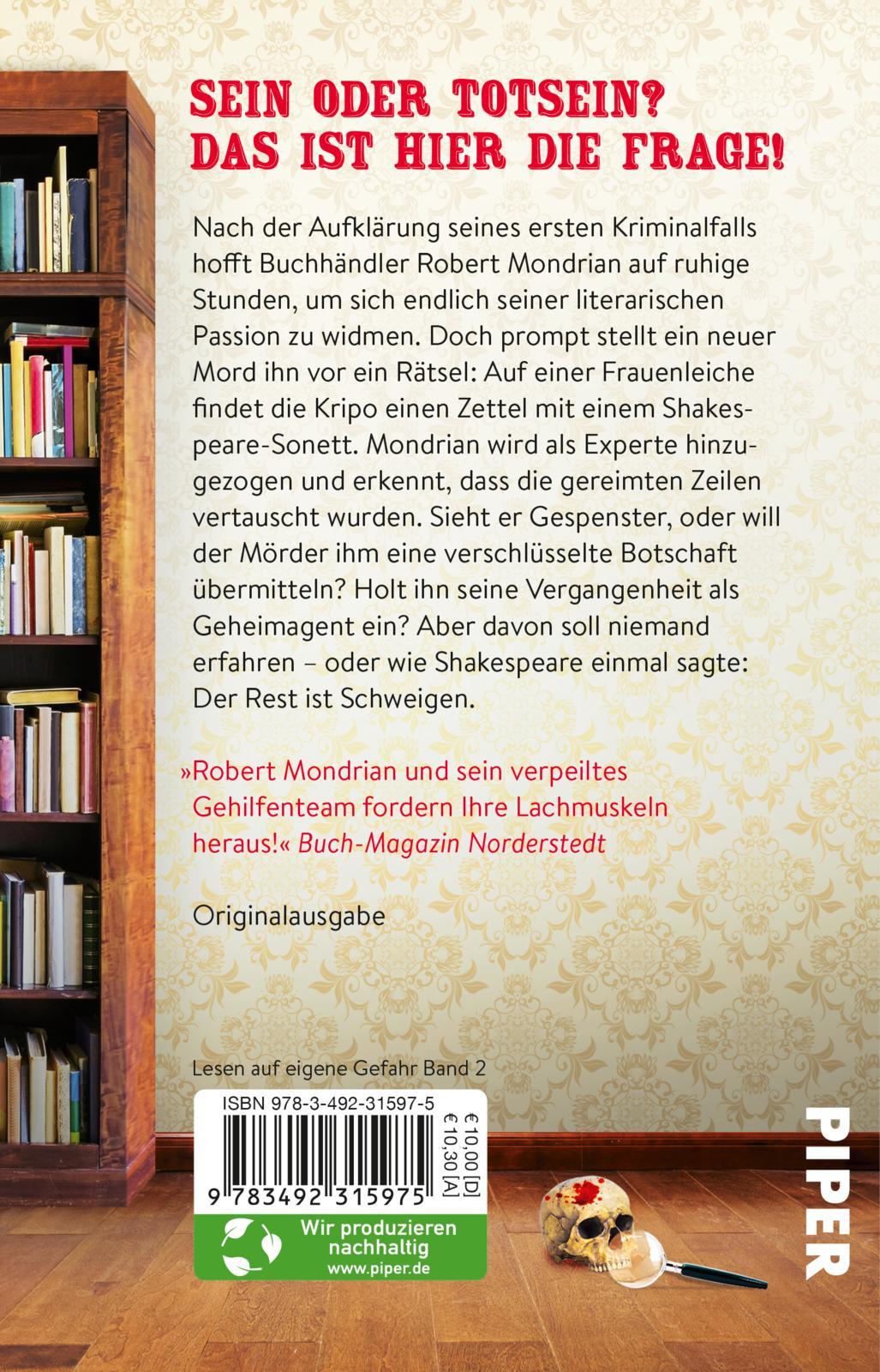 Rückseitencover Sein oder Totsein