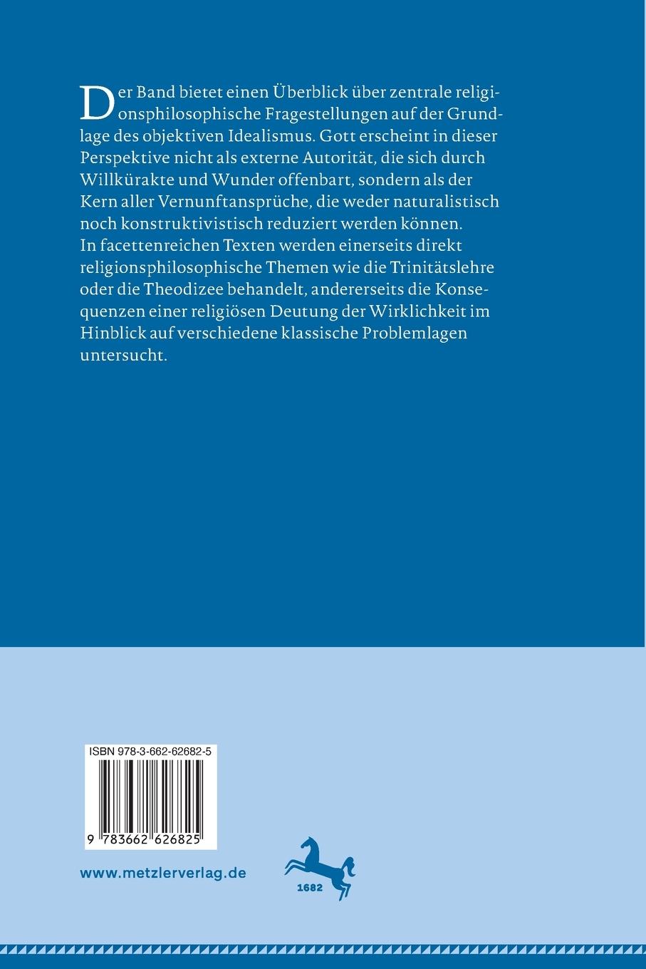 Rückseitencover Gott als Vernunft