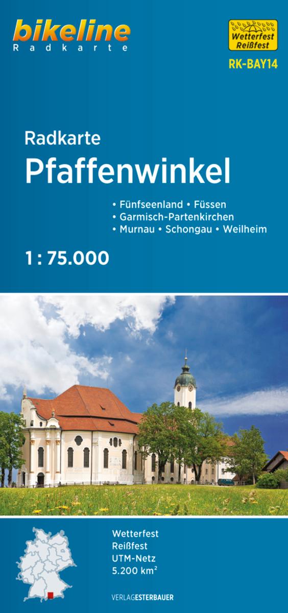 Vorderes Coverbild Radkarte Pfaffenwinkel 1:75.000 (RK-BAY14)