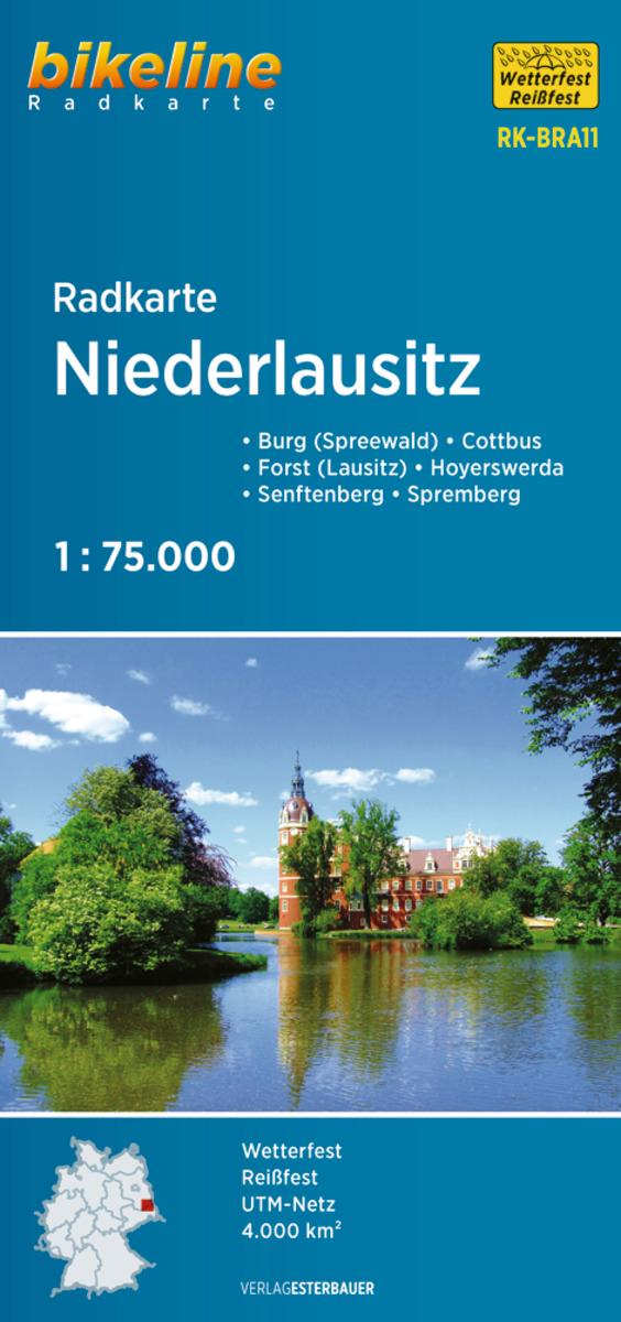 Vorderes Coverbild Radkarte Niederlausitz 1:75.000 (RK-BRA11)