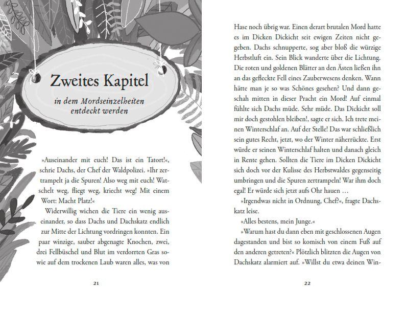 Beispielinhalt (Bild) Dachs im Dickicht - Hasenhunger