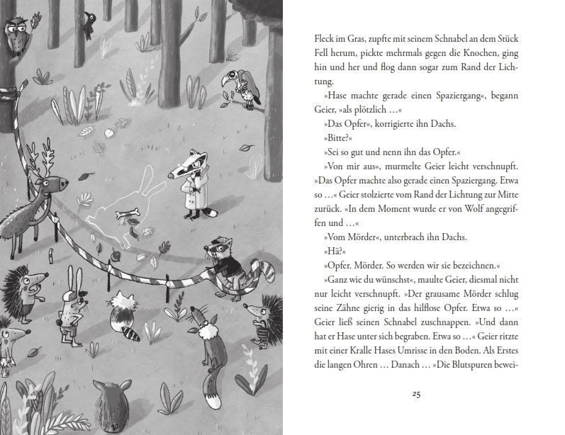 Beispielinhalt (Bild) Dachs im Dickicht - Hasenhunger