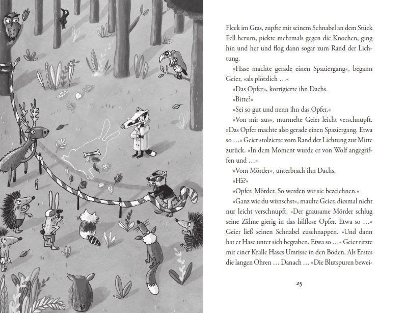 Beispielinhalt (Bild) Dachs im Dickicht - Hasenhunger