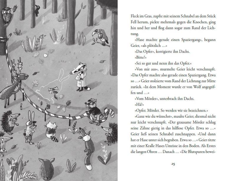 Beispielinhalt (Bild) Dachs im Dickicht - Hasenhunger