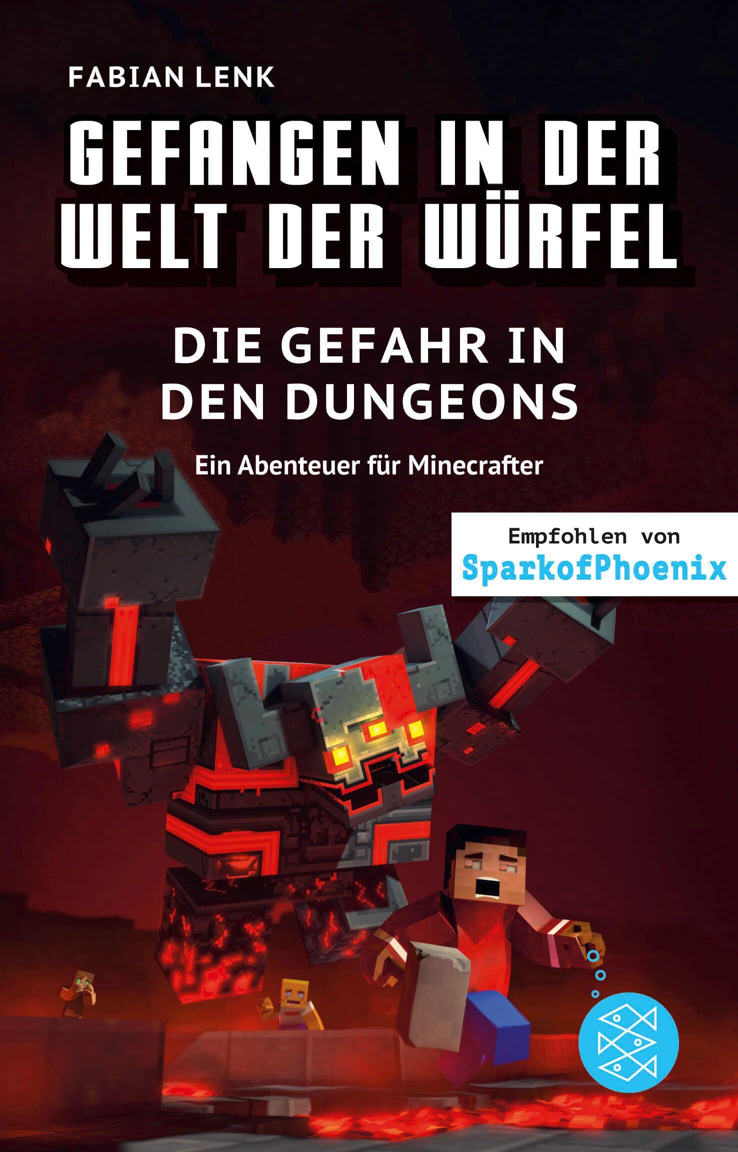 Vorderes Coverbild Gefangen in der Welt der Würfel. Die Gefahr in den Dungeons. Ein Abenteuer für Minecrafter