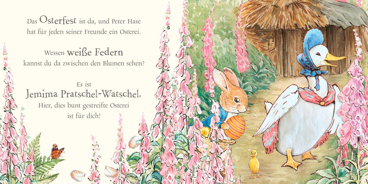 Beispielinhalt (Bild) Frohe Ostern, Peter Hase