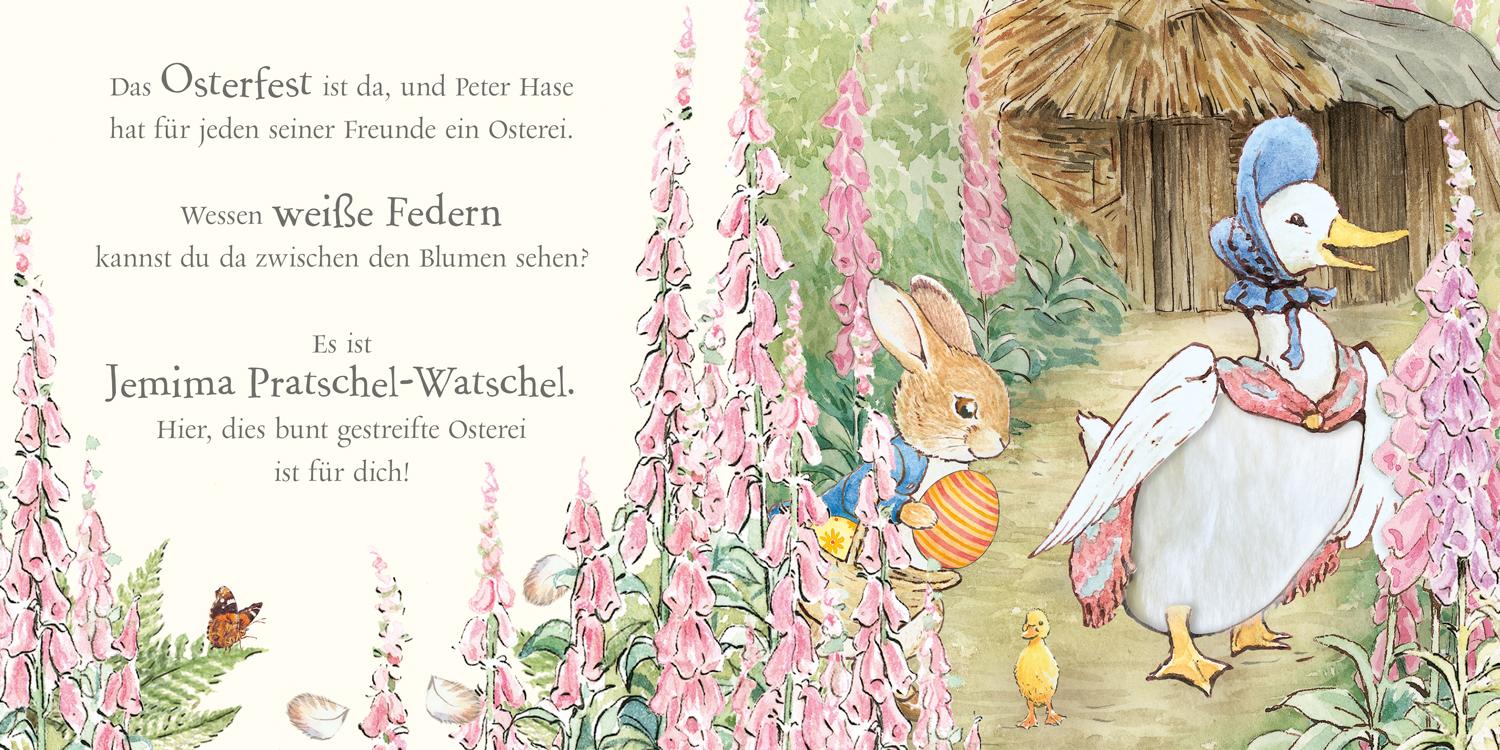 Beispielinhalt (Bild) Frohe Ostern, Peter Hase