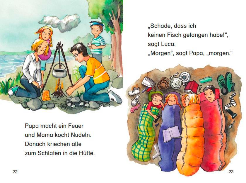 Beispielinhalt (Bild) Duden Leseprofi - Ferien auf der Blaubeerinsel, 1. Klasse