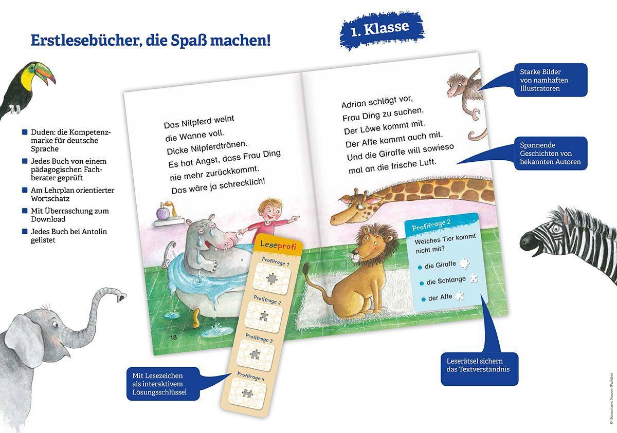 Beispielinhalt (Bild) Duden Leseprofi - Ferien auf der Blaubeerinsel, 1. Klasse