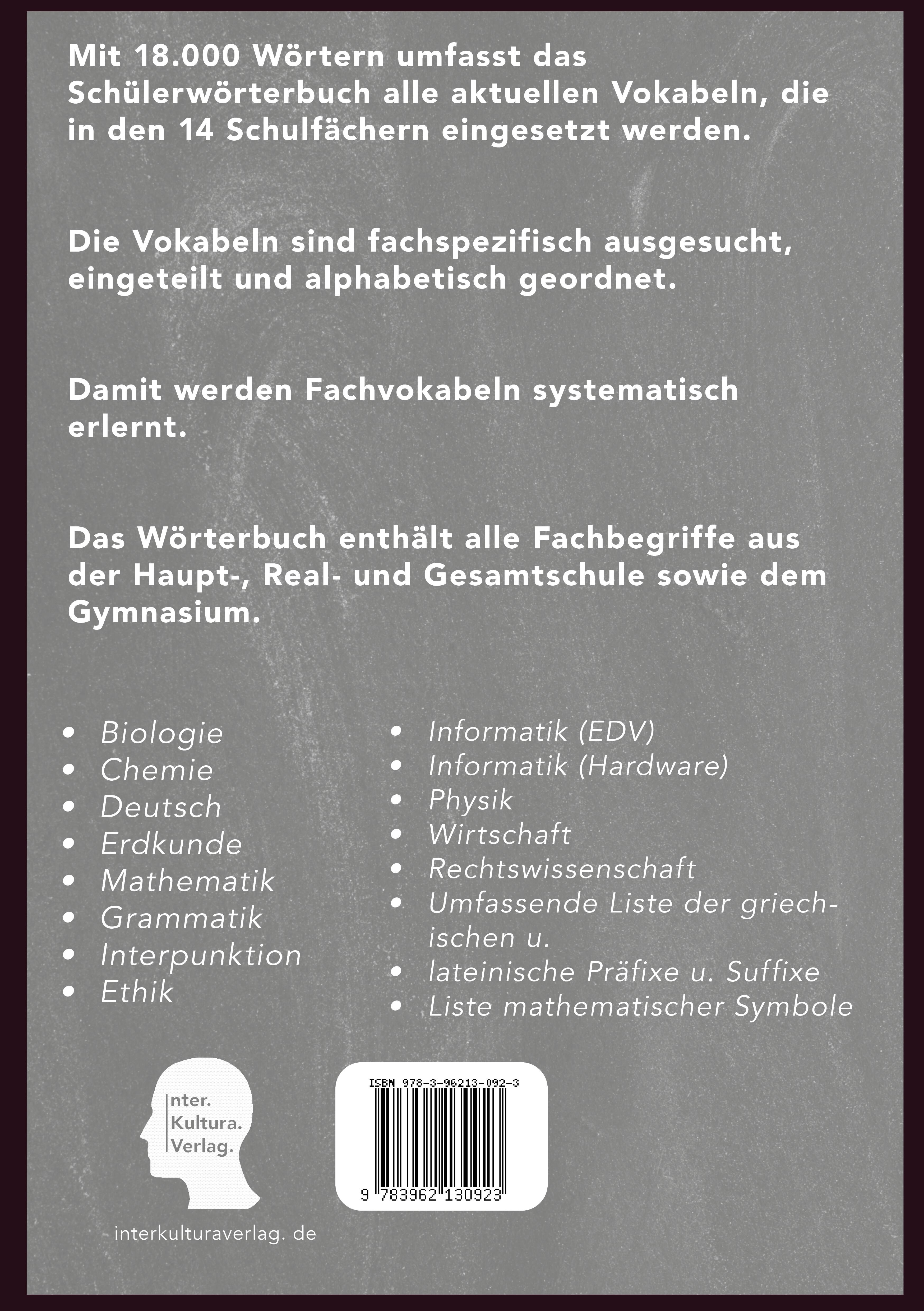 Rückseitencover Interkultura Schülerwörterbuch Deutsch-Paschtu