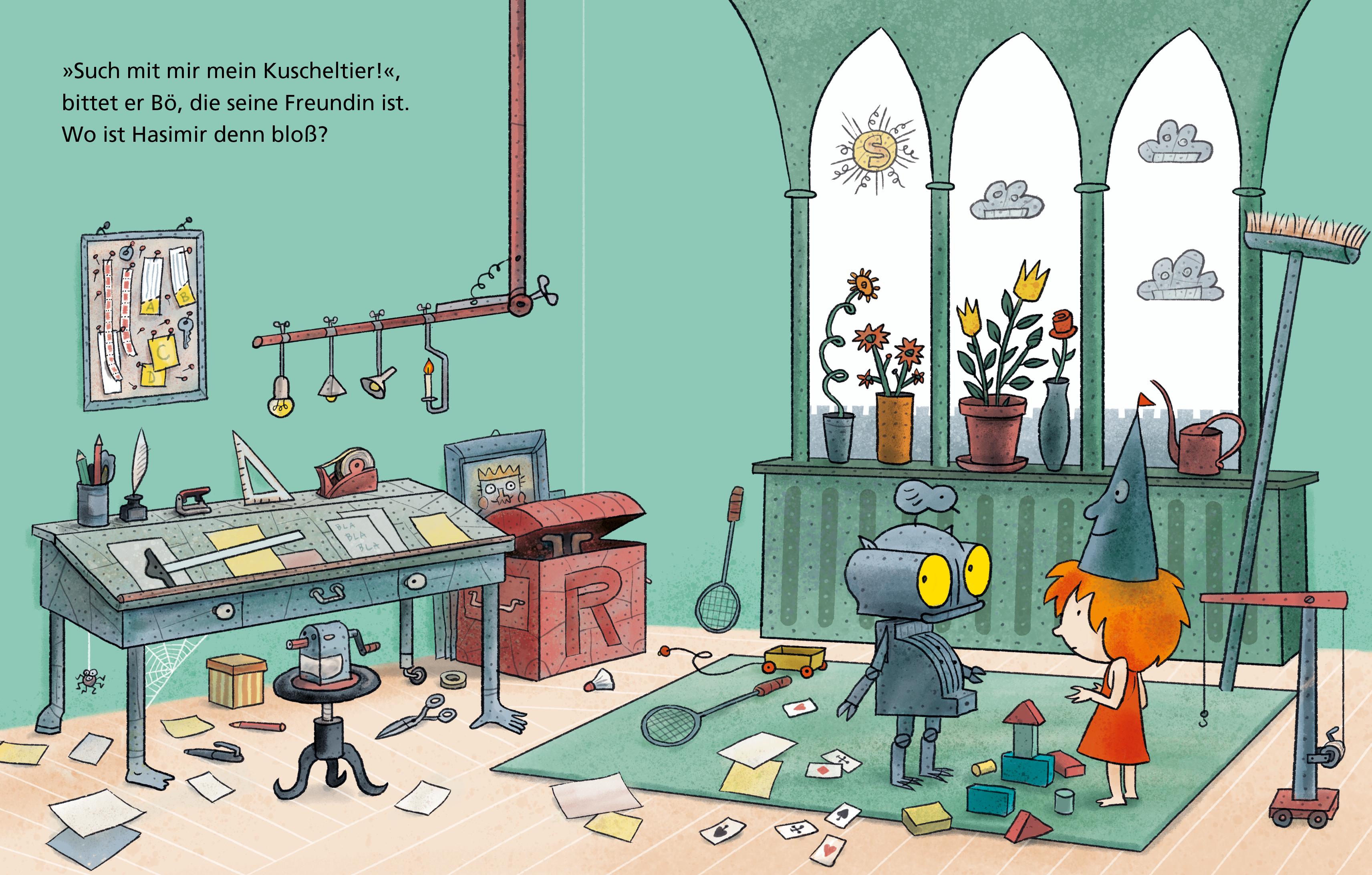 Beispielinhalt (Bild) Ritterchen Rost - Such mit mir mein Kuscheltier: Pappbilderbuch (Ritterchen Rost)