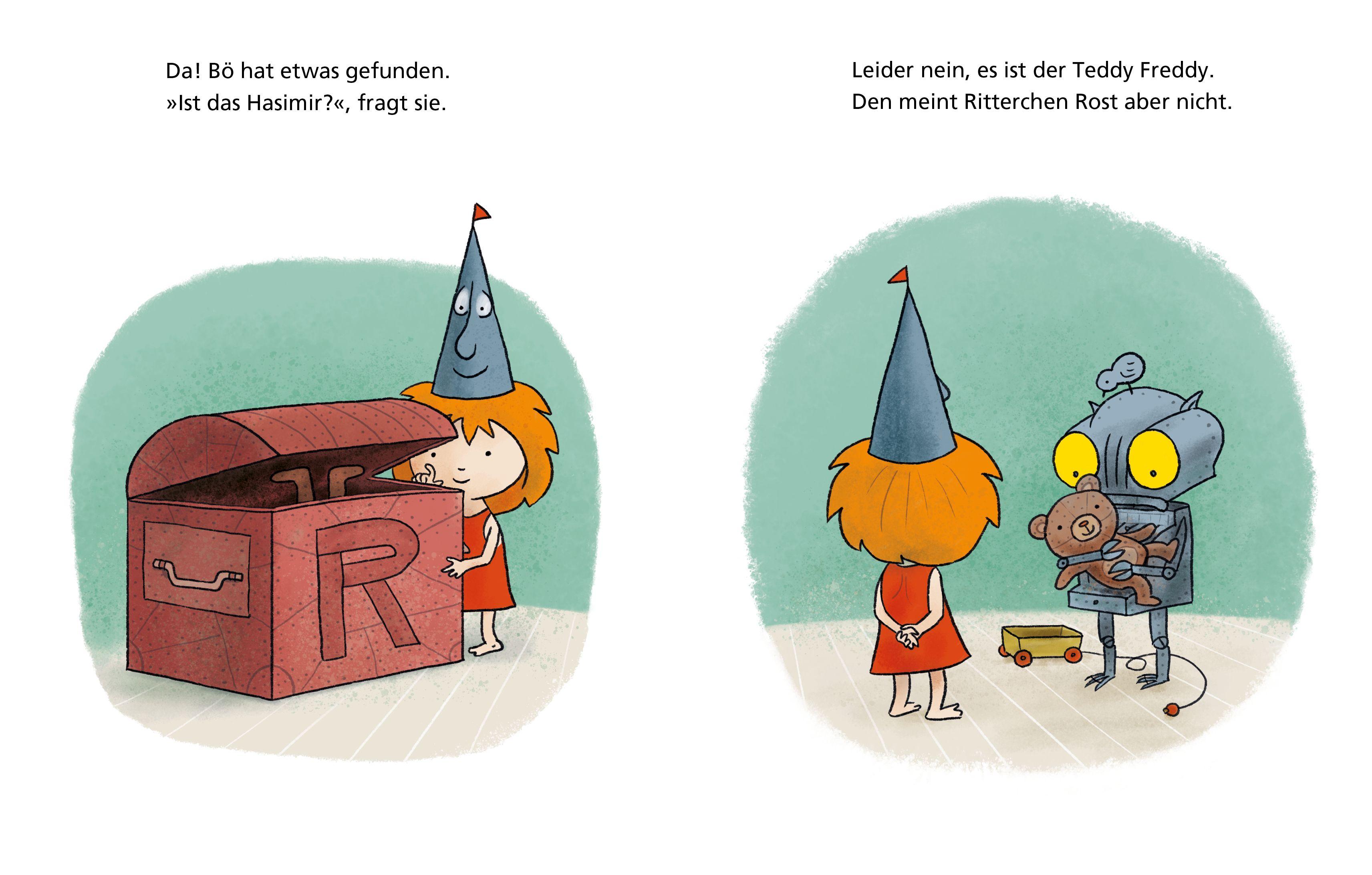 Beispielinhalt (Bild) Ritterchen Rost - Such mit mir mein Kuscheltier: Pappbilderbuch (Ritterchen Rost)