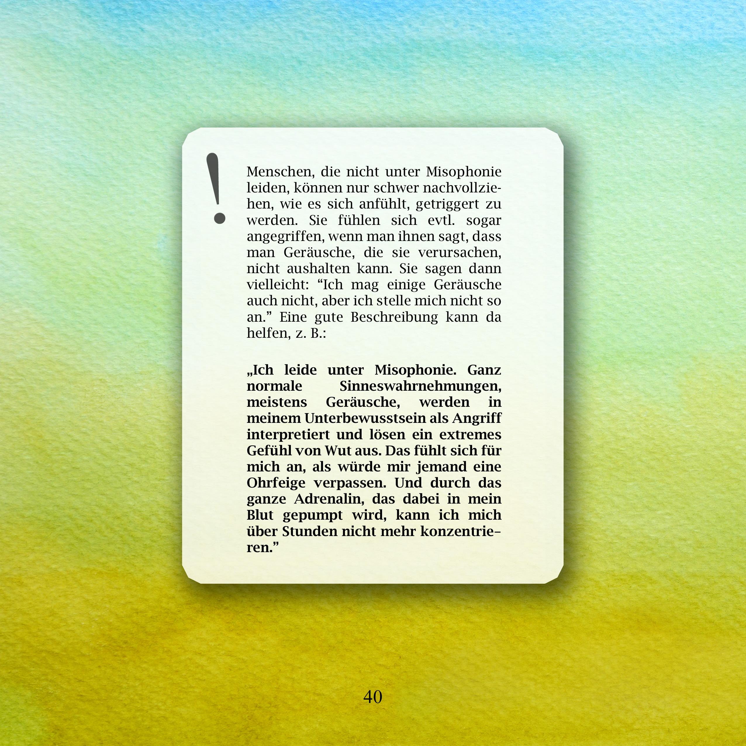 Beispielinhalt (Bild) Misophonie