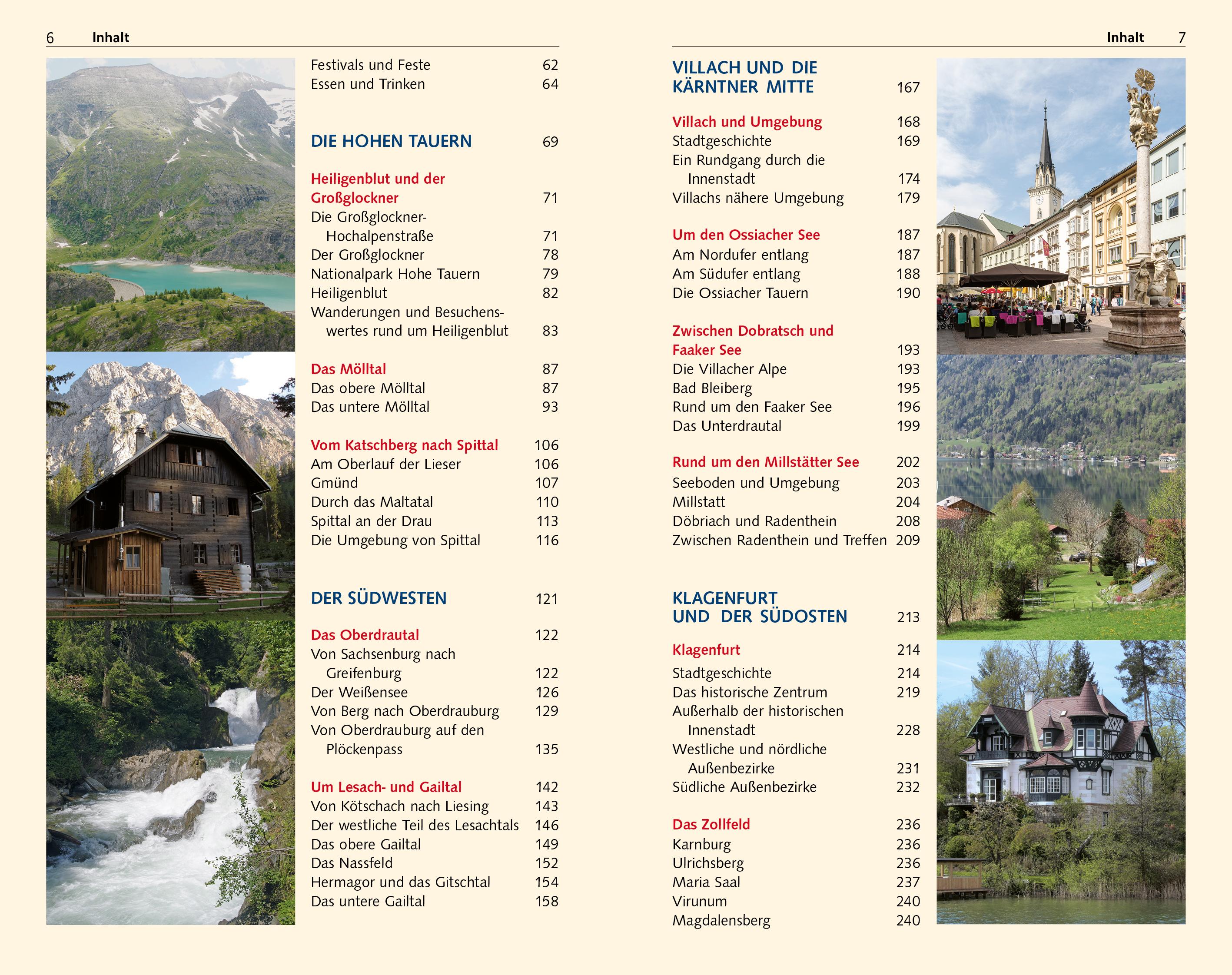 Beispielinhalt (Bild) TRESCHER Reiseführer Kärnten