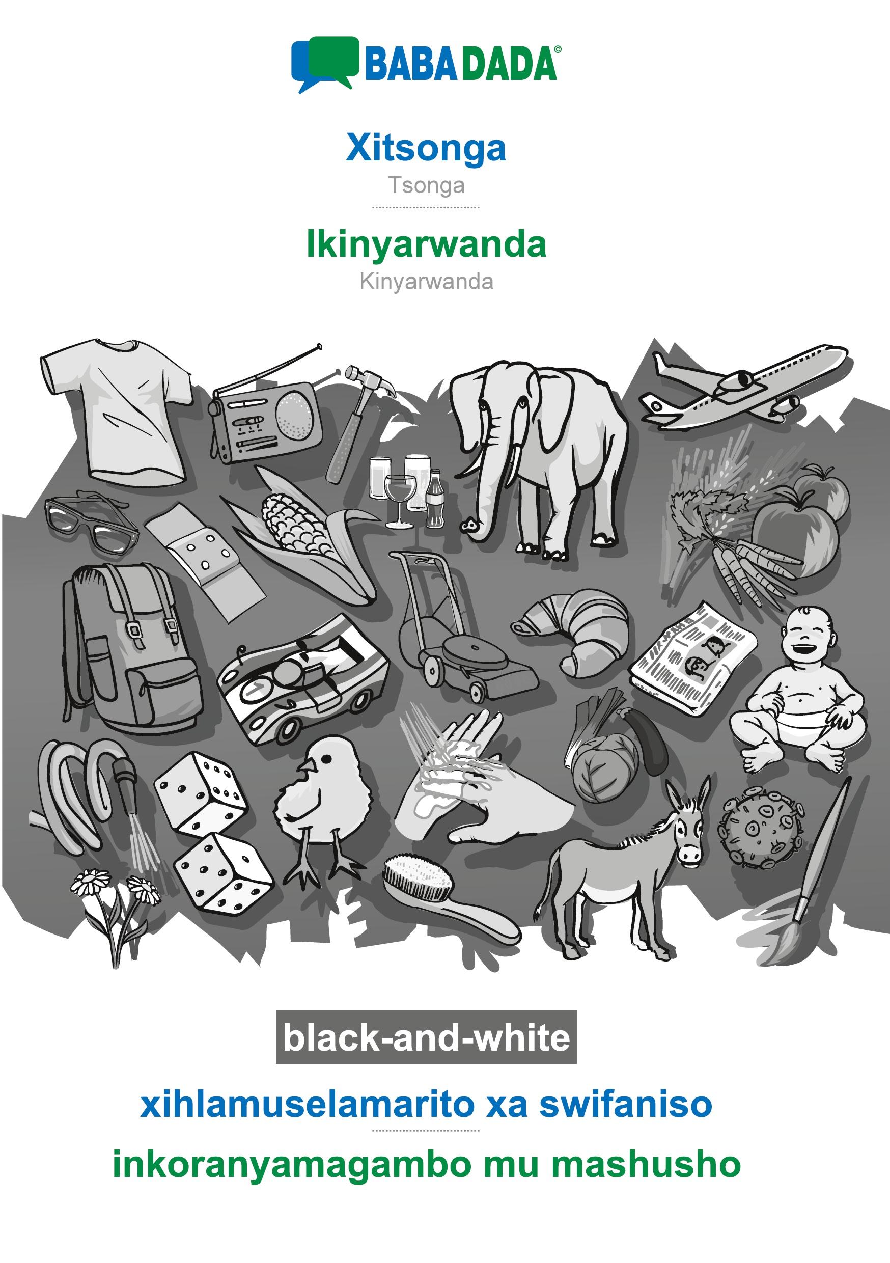 Vorderes Coverbild Xitsonga - Ikinyarwanda, xihlamuselamarito xa swifaniso, BW