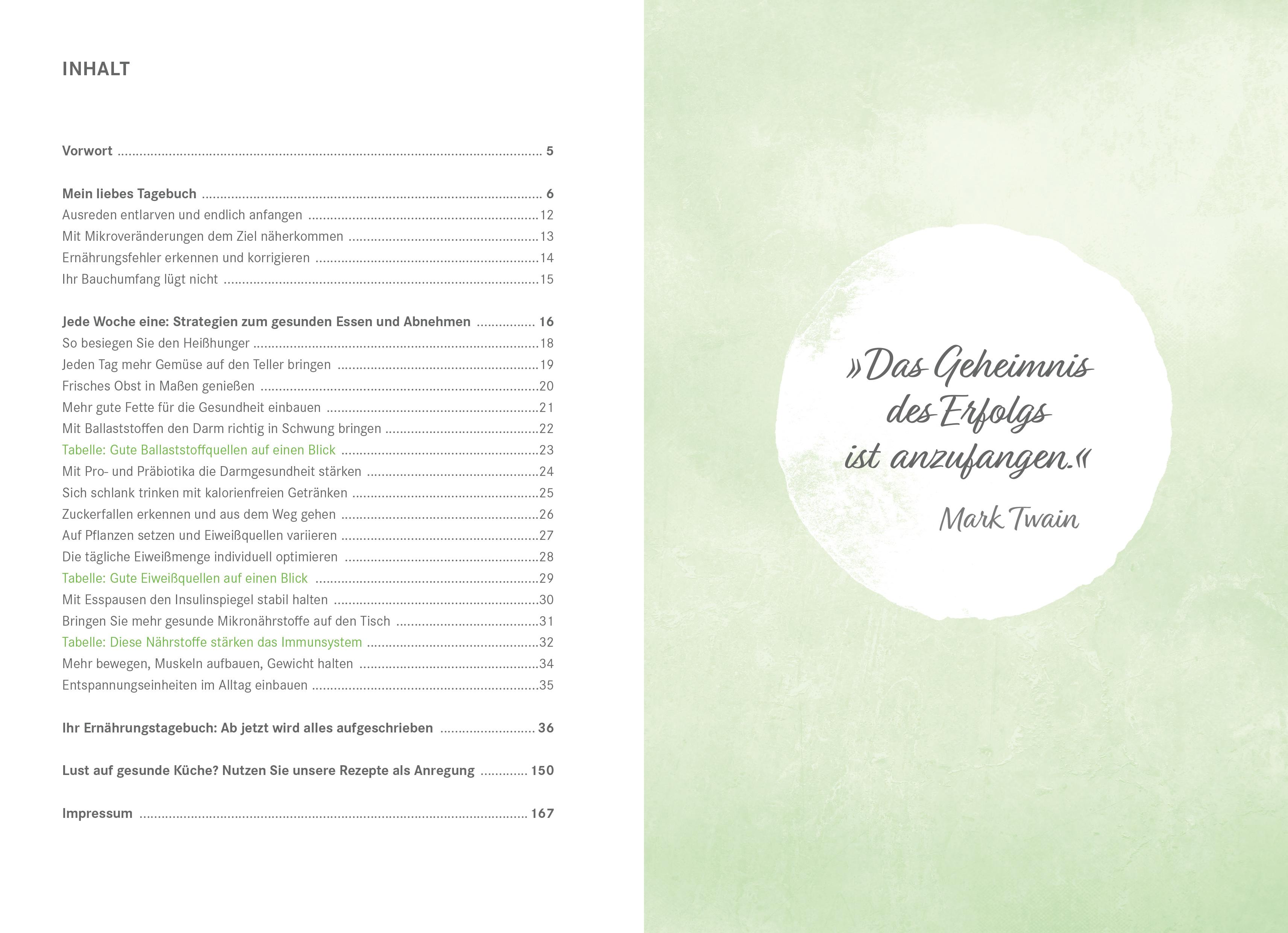 Beispielinhalt (Bild) Die Ernährungs-Docs - Mein Ernährungstagebuch