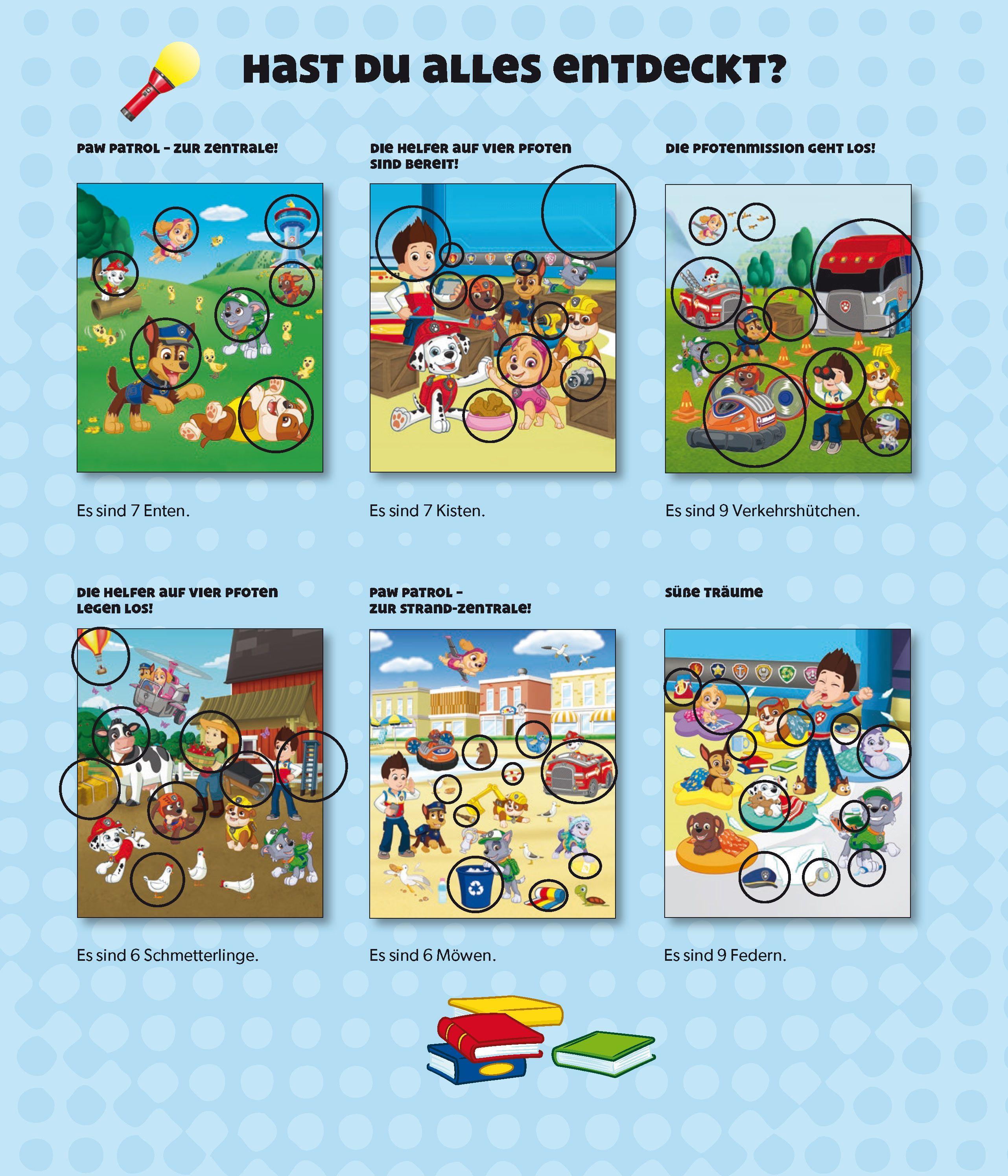 Beispielinhalt (Bild) PAW Patrol Mein Taschenlampenbuch