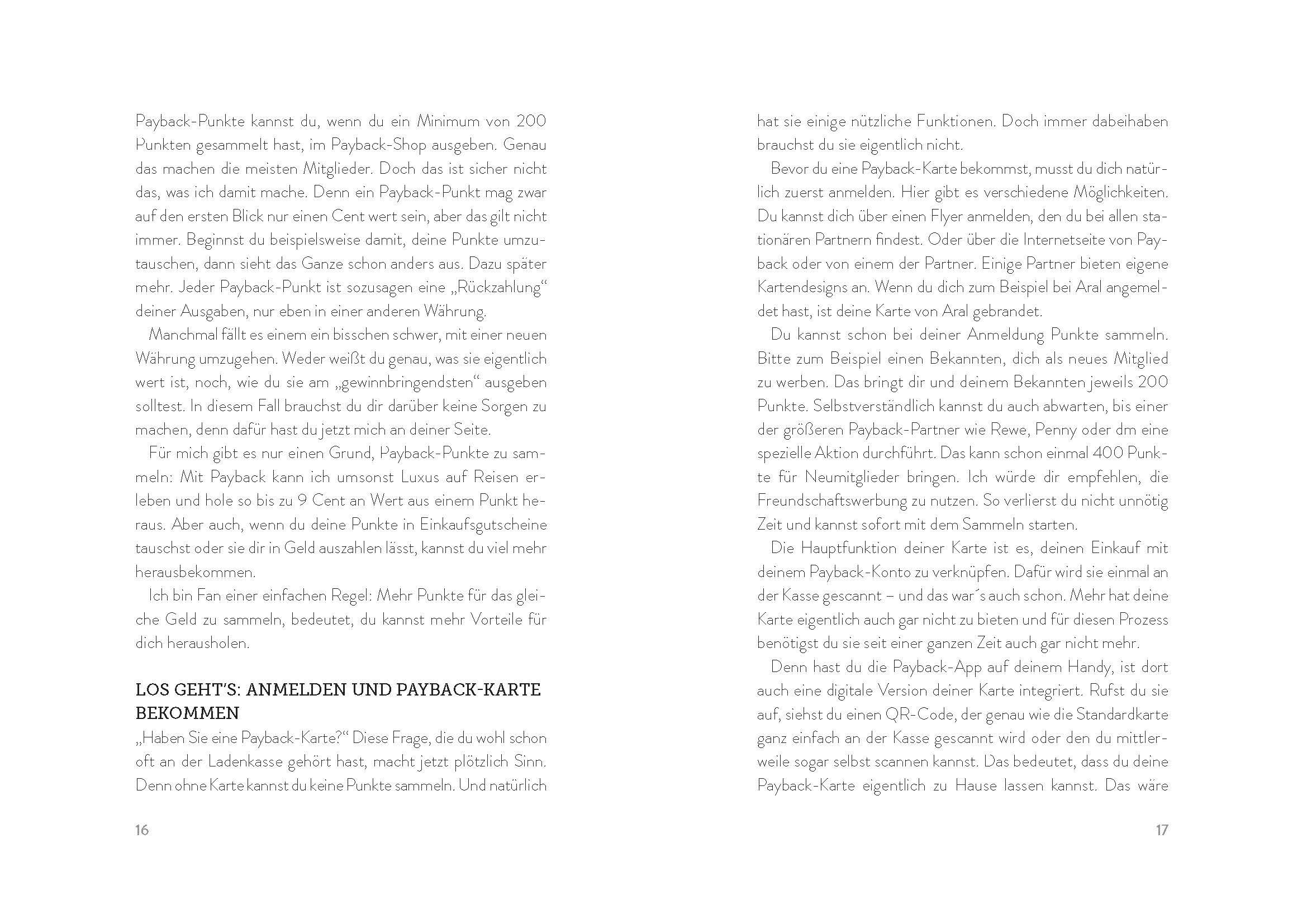 Beispielinhalt (Bild) Richtig Geld sparen mit Payback & Co.