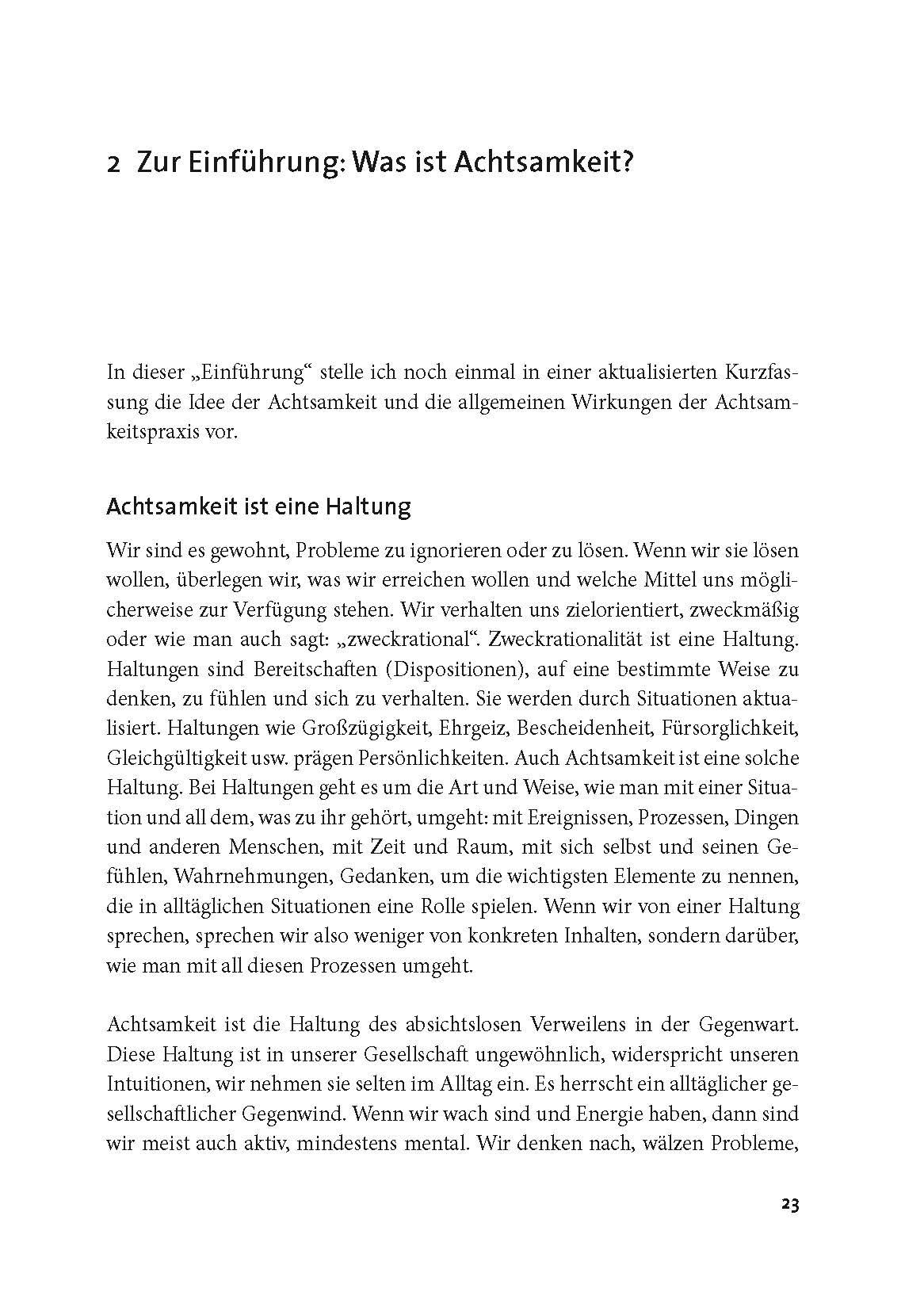 Beispielinhalt (Bild) Die Kunst da zu sein