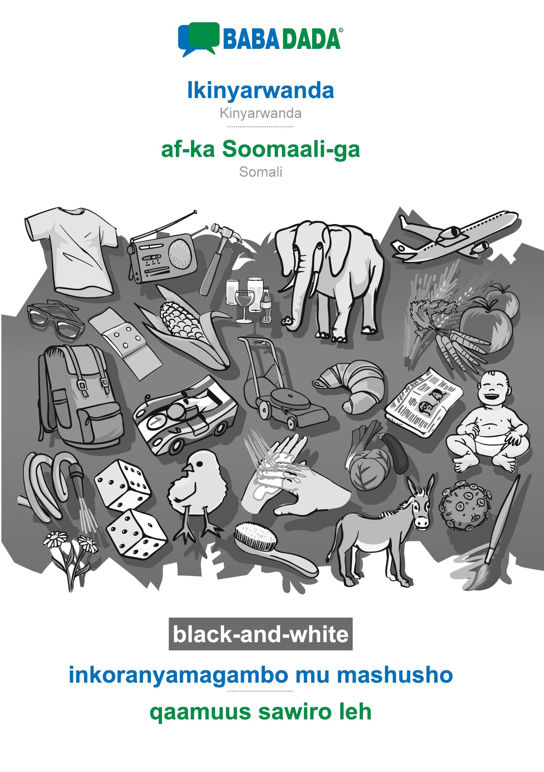 Vorderes Coverbild Ikinyarwanda - af-ka Soomaali-ga, inkoranyamagambo mu mashusho, BW