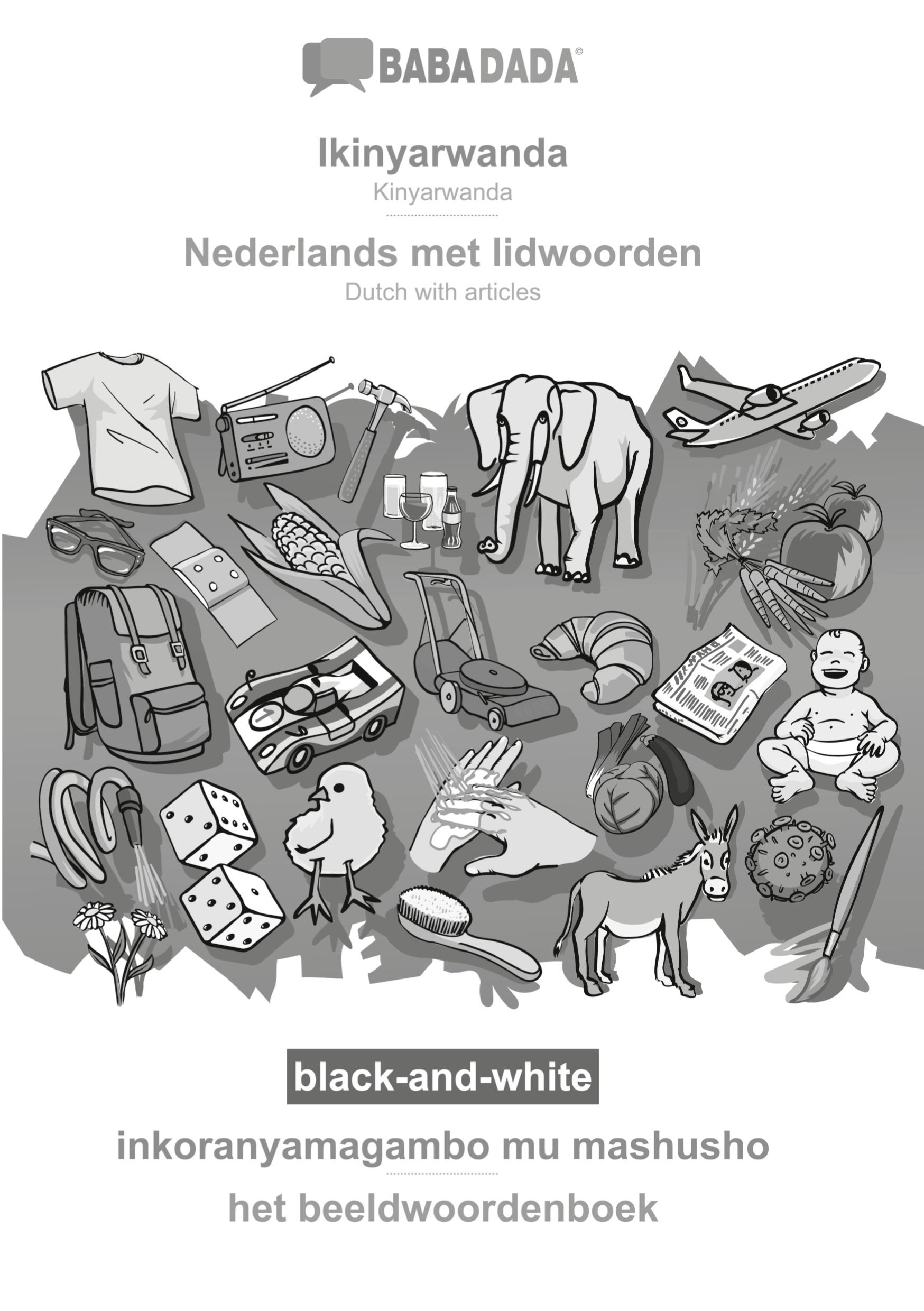 Vorderes Coverbild Ikinyarwanda - Nederlands met lidwoorden, inkoranyamagambo mu mashusho, BW