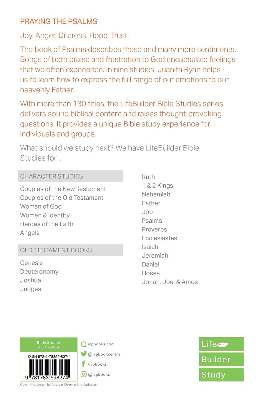 Rückseitencover Praying the Psalms (Lifebuilder Study Guides)