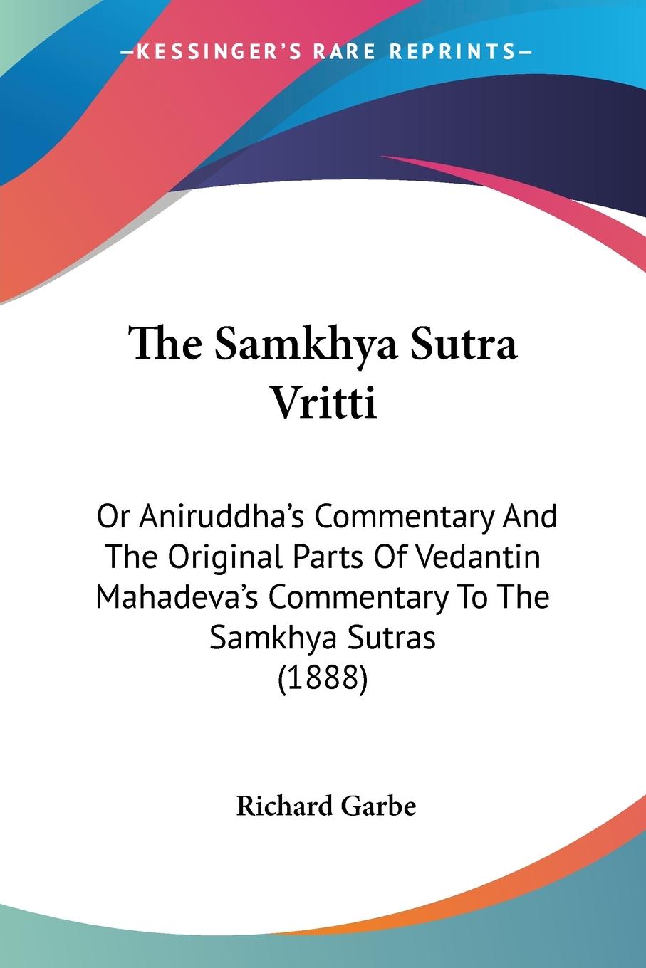 Vorderes Coverbild The Samkhya Sutra Vritti