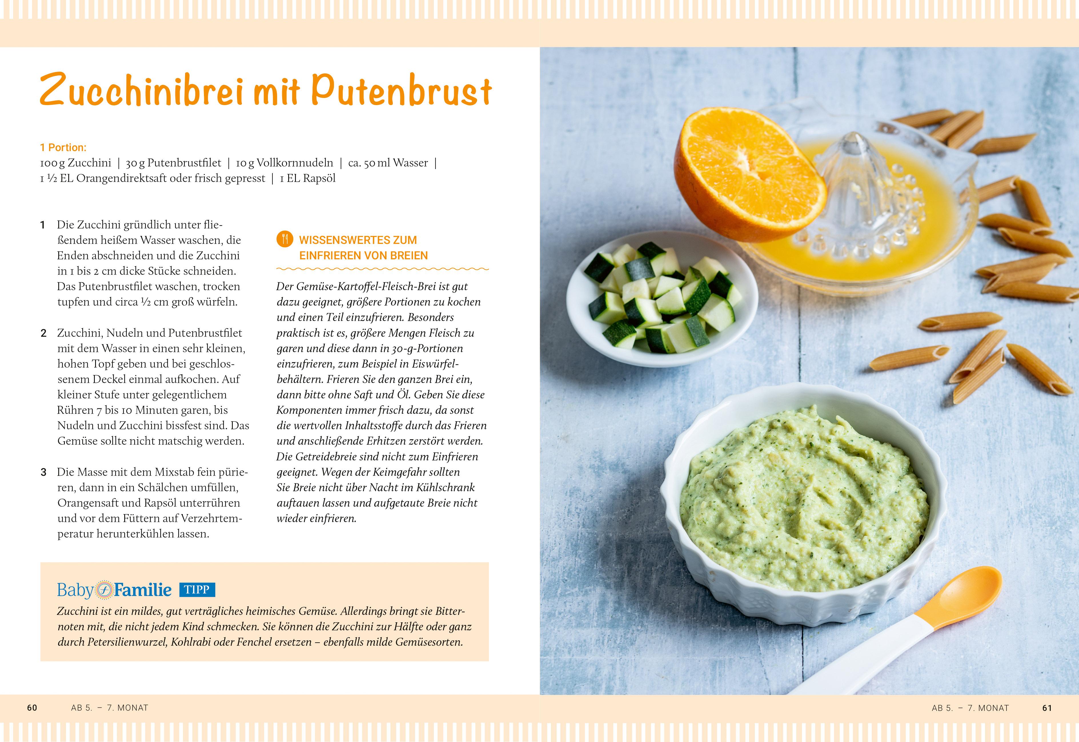 Beispielinhalt (Bild) Baby und Familie: Babys erster Brei