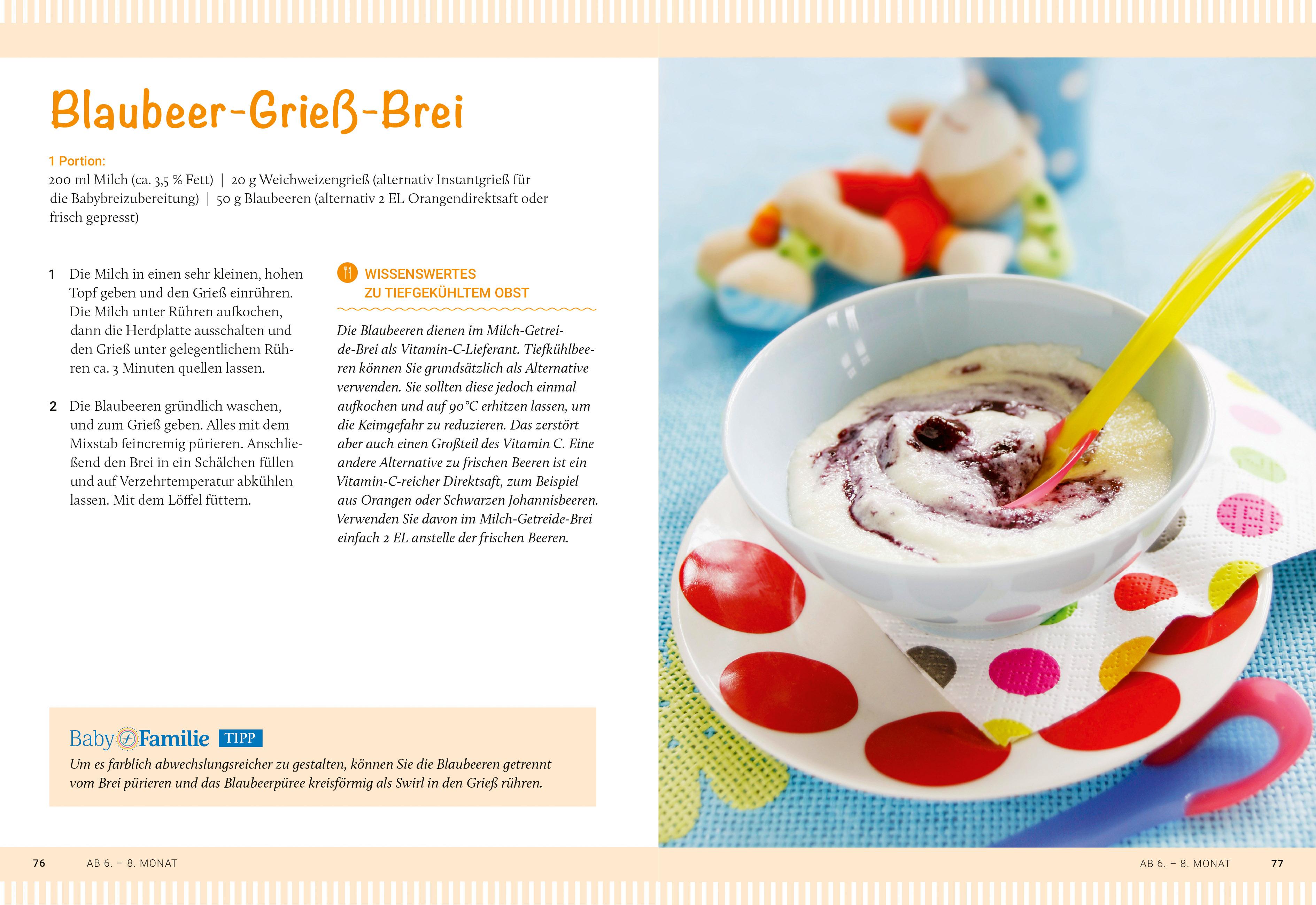 Beispielinhalt (Bild) Baby und Familie: Babys erster Brei