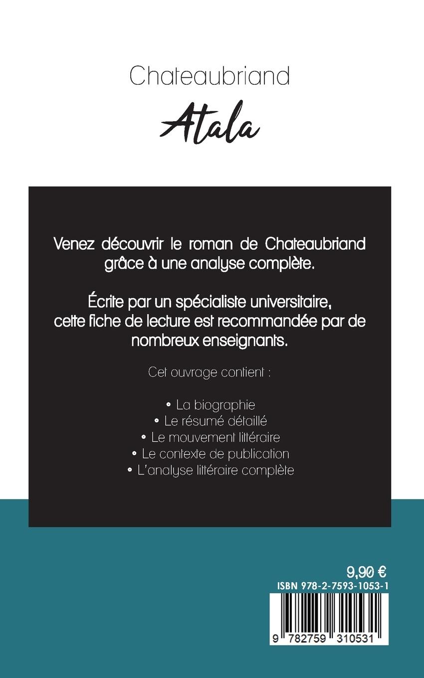 Rückseitencover Atala de Chateaubriand (fiche de lecture et analyse complète de l'oeuvre)