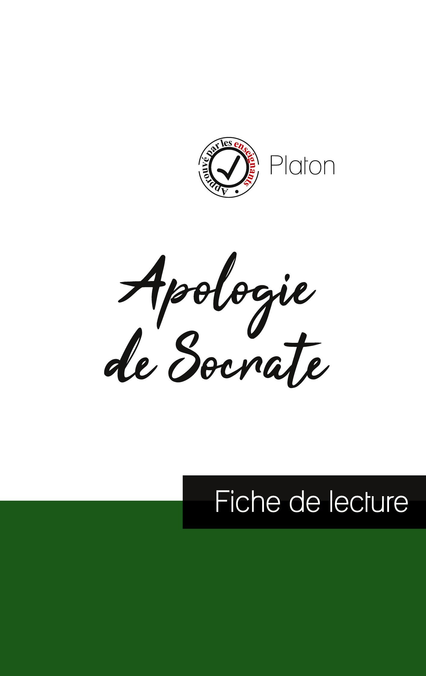 Vorderes Coverbild Apologie de Socrate de Platon (fiche de lecture et analyse complète de l'oeuvre)