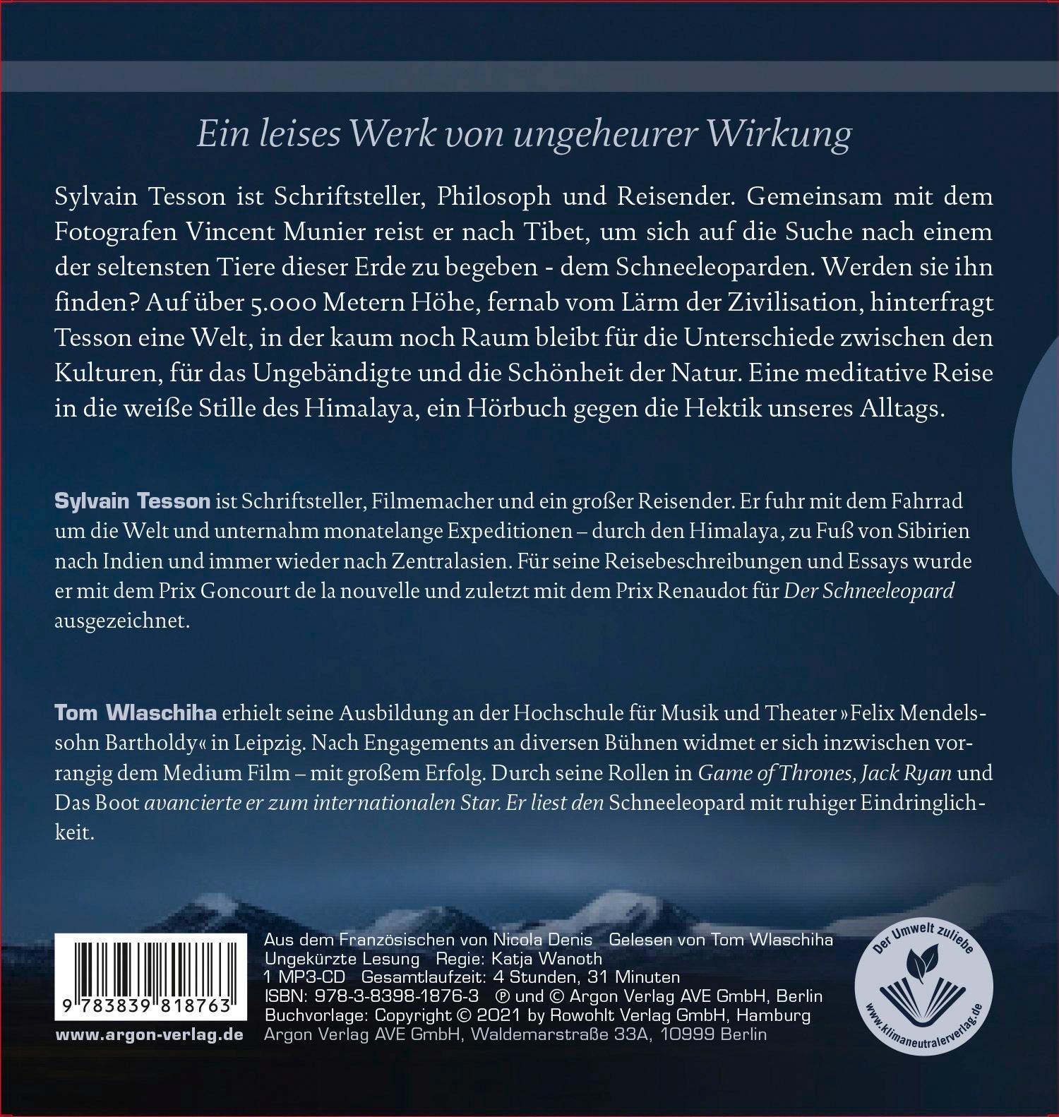 Rückseitencover Der Schneeleopard