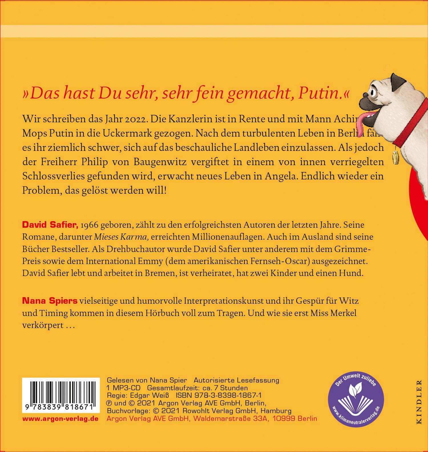 Rückseitencover Miss Merkel: Mord in der Uckermark