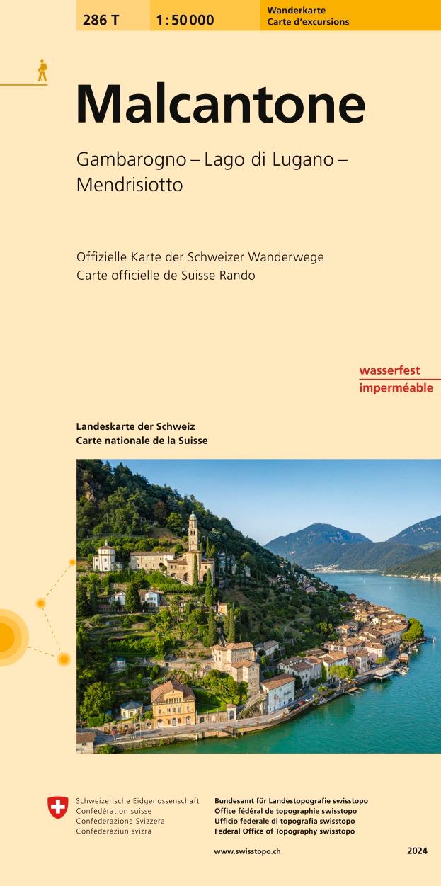 Vorderes Coverbild Swisstopo 1 : 50 000 Malcantone