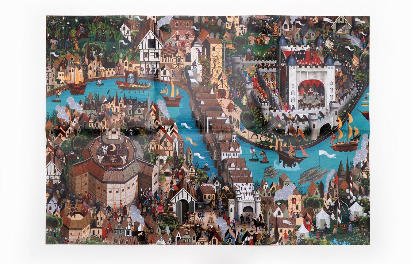 Beispielinhalt (Bild) Shakespeares Welt. Puzzle 1000 Teile