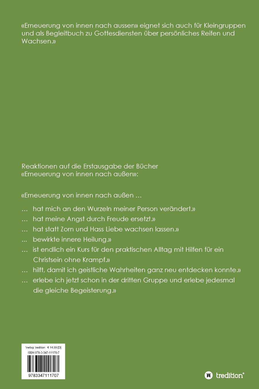 Rückseitencover Erneuerung von innen nach außen, Leiterheft