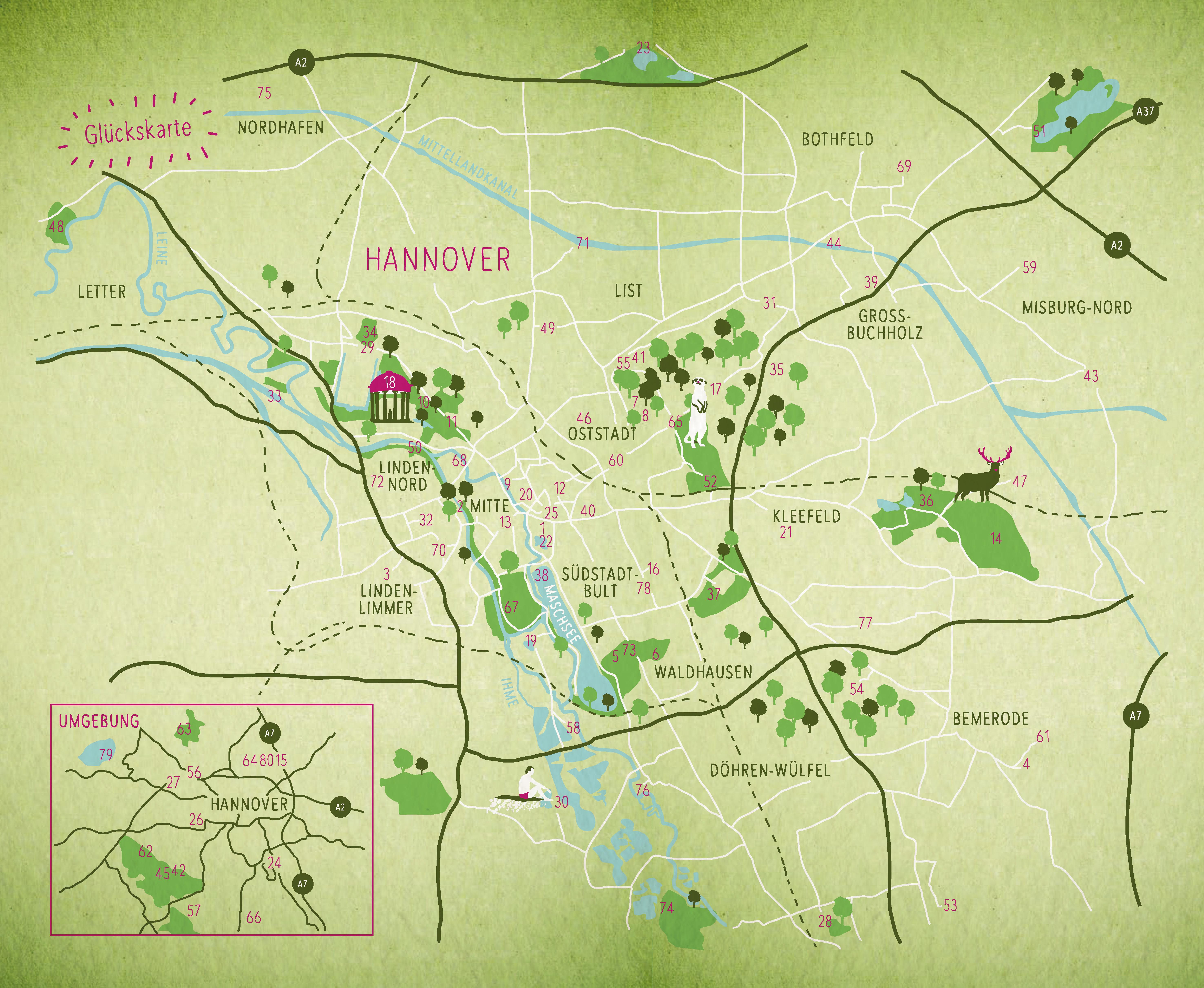 Beispielinhalt (Bild) Grüne Glücksorte in Hannover
