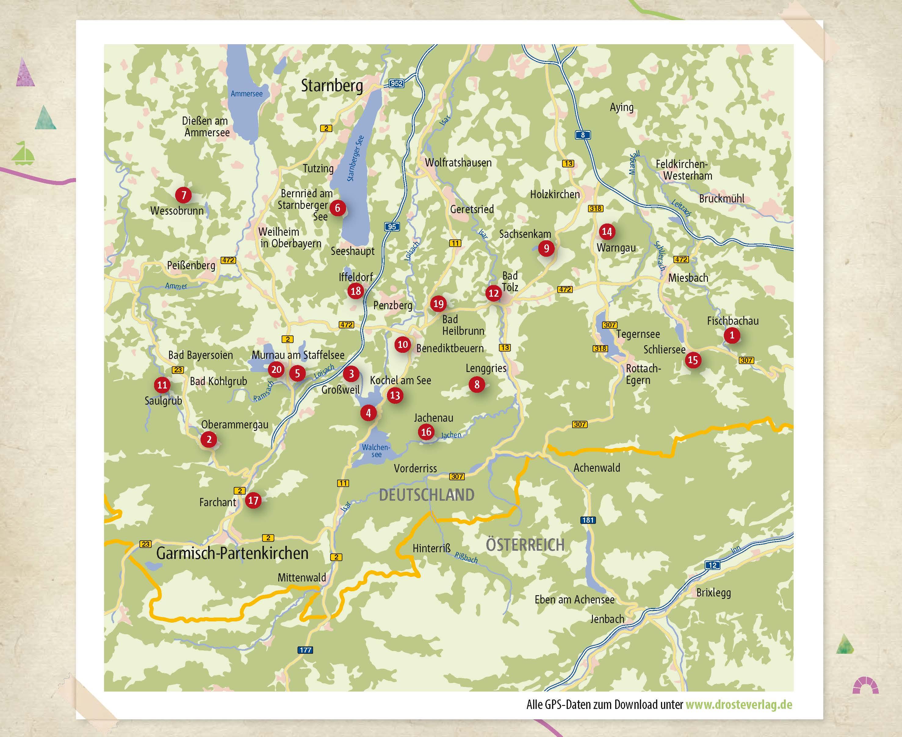 Beispielinhalt (Bild) Bayerische Voralpen. Wandern für die Seele